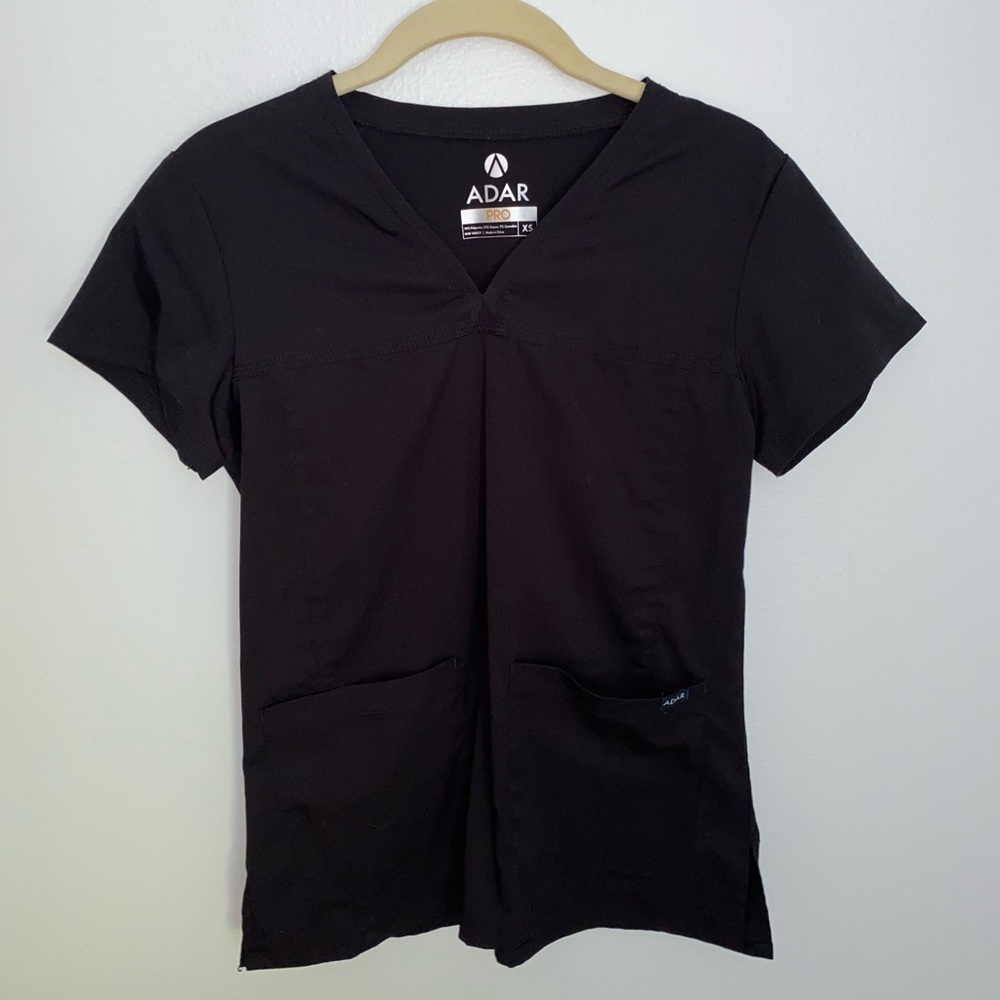 Adar Medical Scrub top- Black